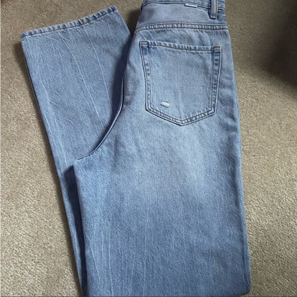 PacSun Light Blue High-Rise Distressed Straight Jeans - Picture 2 of 8